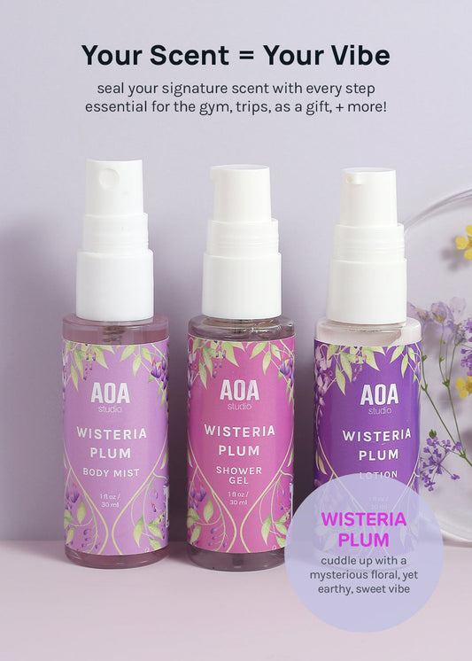 AOA Lotion, Shower Gel & Body Mist - Wisteria Plum