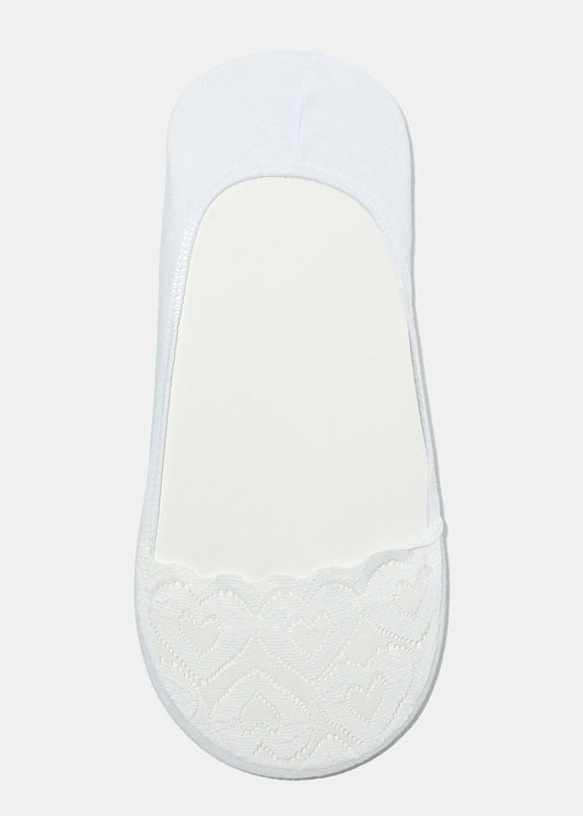 Heart Lace No-Show Socks