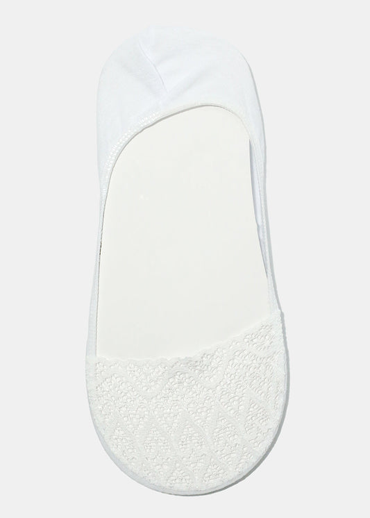 Heart Lace No Show Socks