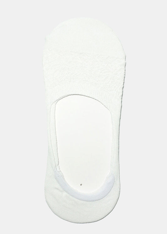 Lace Solid Color No Show Socks