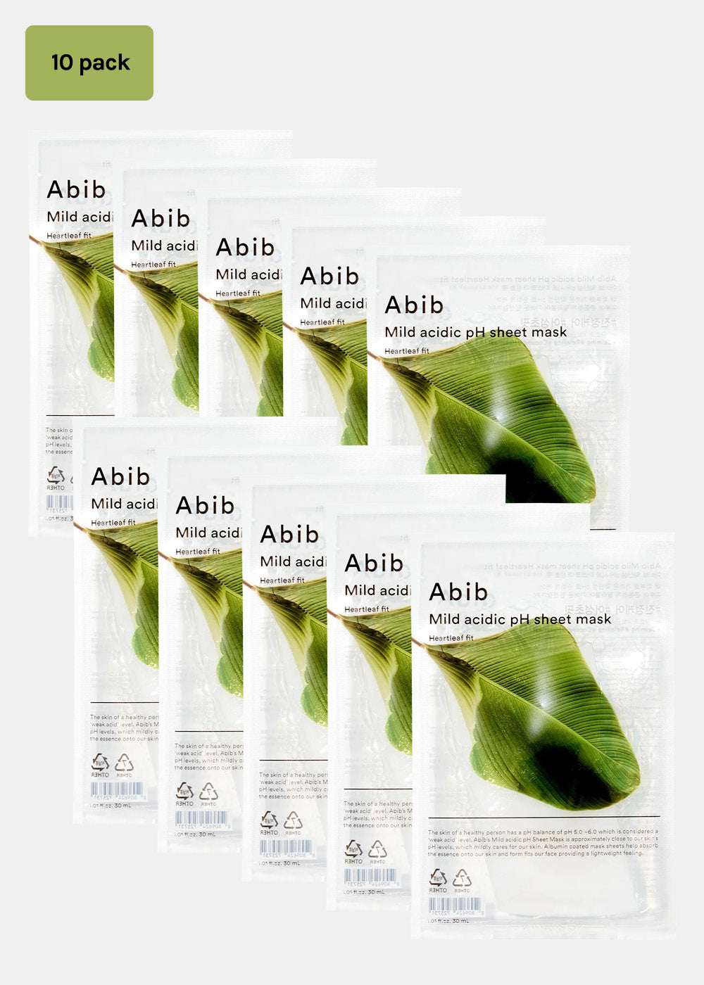 Abib Mild Acidic pH Sheet Mask Heartleaf Fit