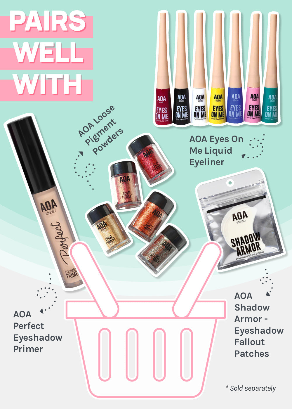 AOA Perfect Eyeliner + Eyeshadow Sticker Templates