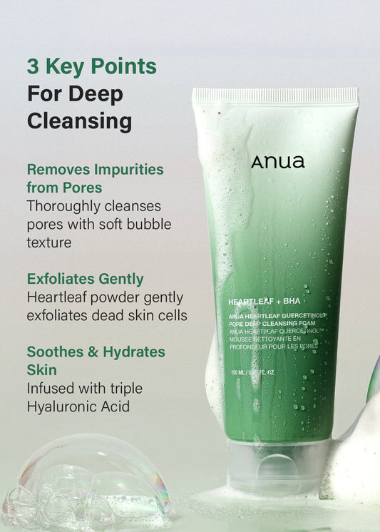 Anua Heartleaf Quercetinol Pore Deep Cleansing Foam 150ml
