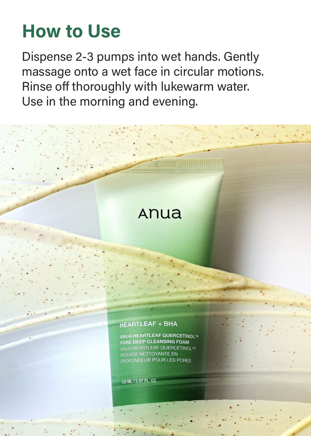 Anua Heartleaf Quercetinol Pore Deep Cleansing Foam 150ml