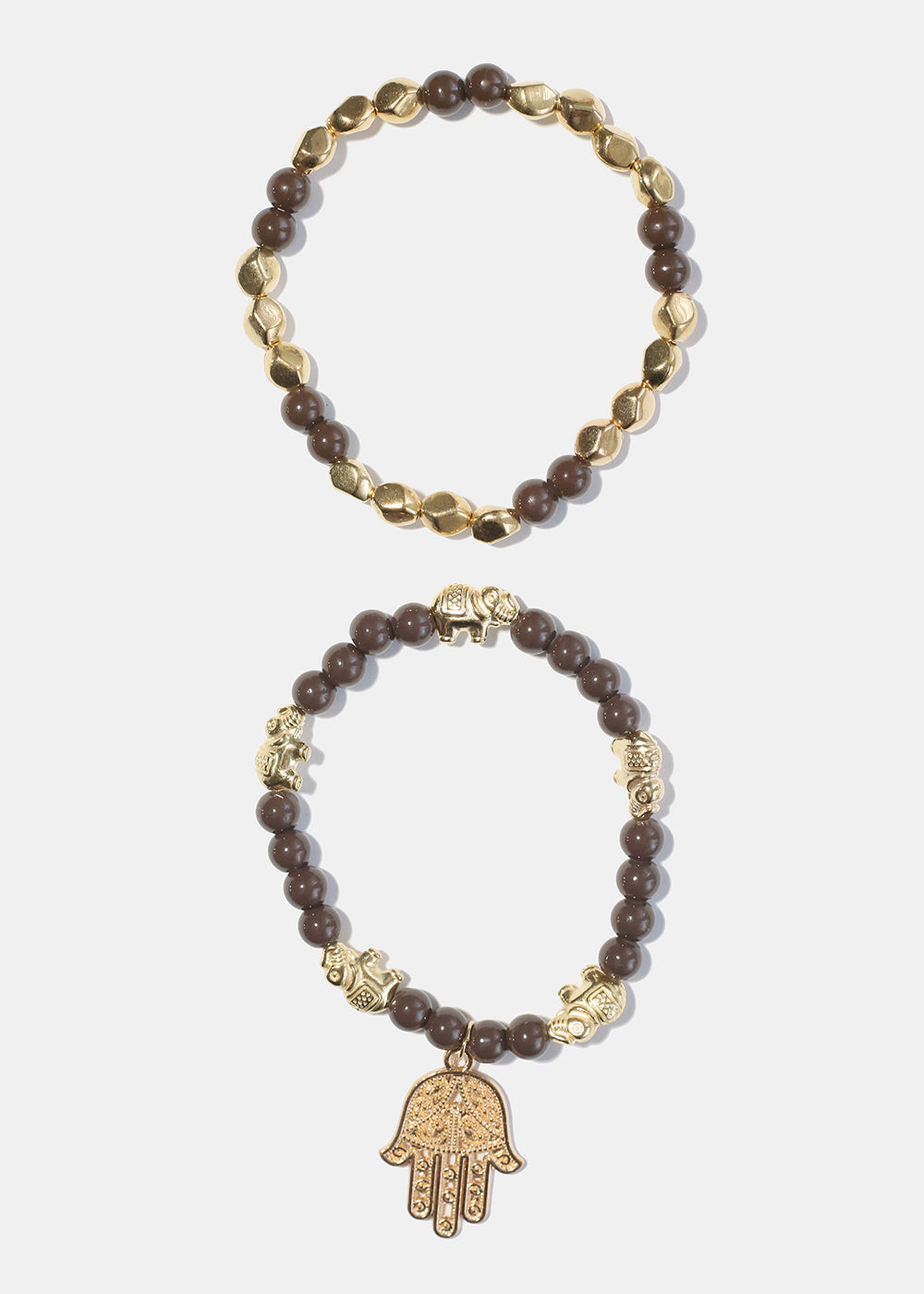 Bead Bracelet with Hamsa Hand