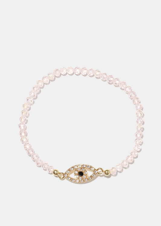 Color Bracelet with Evil Eye