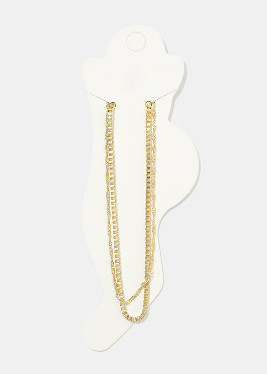 Double Layered Chain Anklet