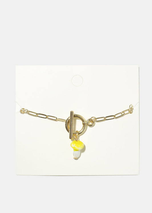 Mushroom Chain Link Bracelet