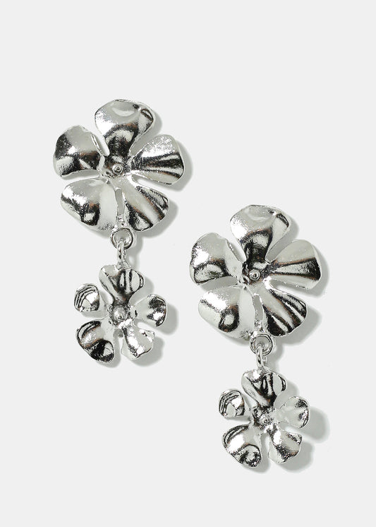 Metal Flower Earrings
