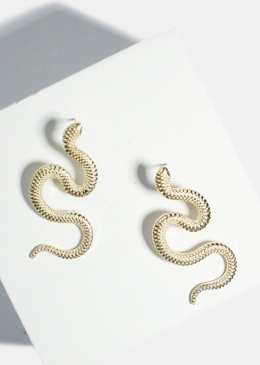 Textured Snake Earrings