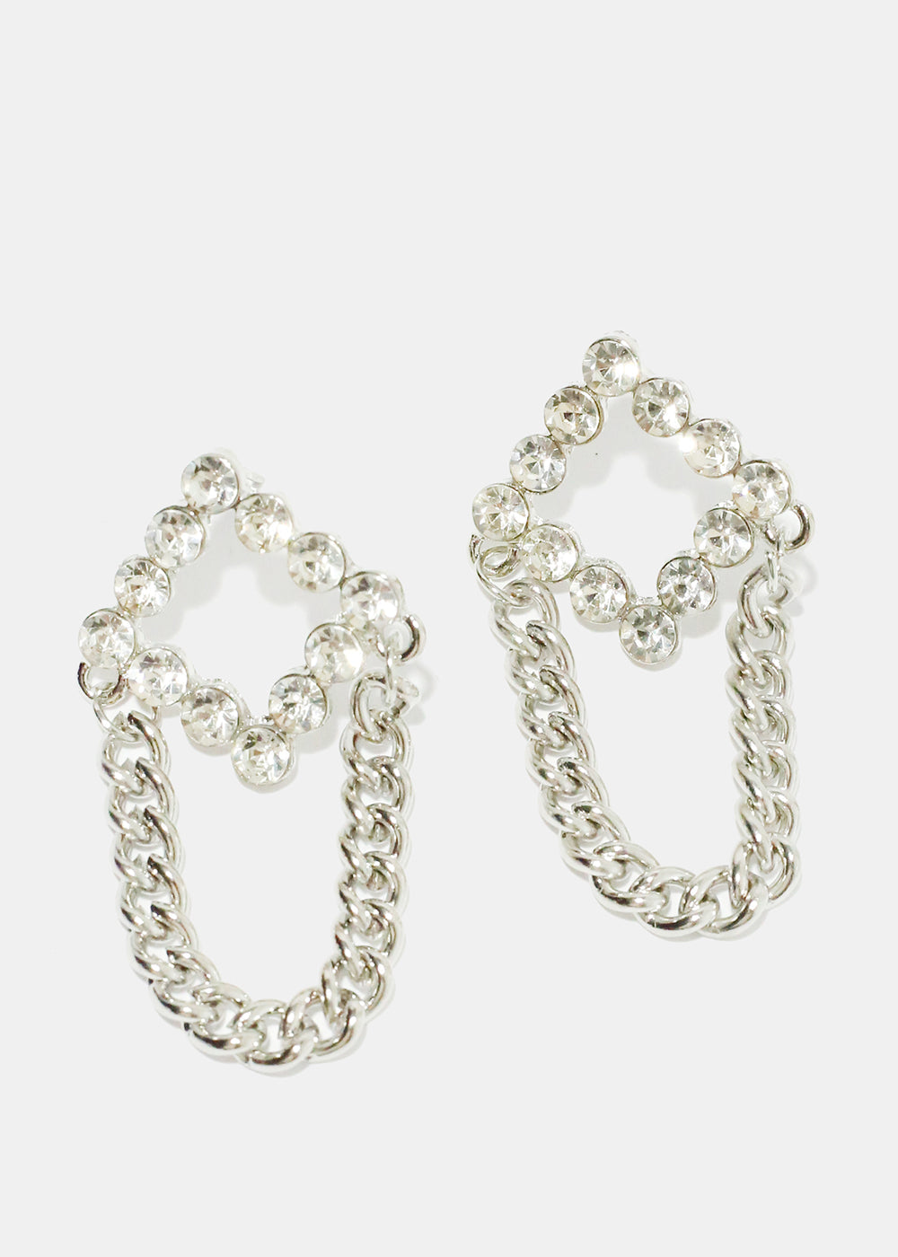 Square with Chain Earrings