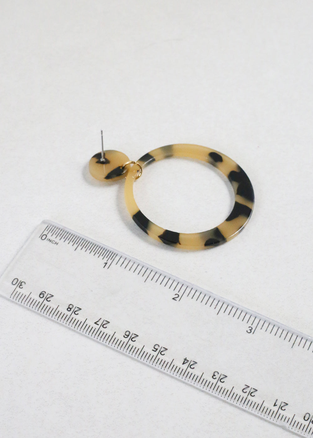 Trendy Marbled Resin Hoop Earrings