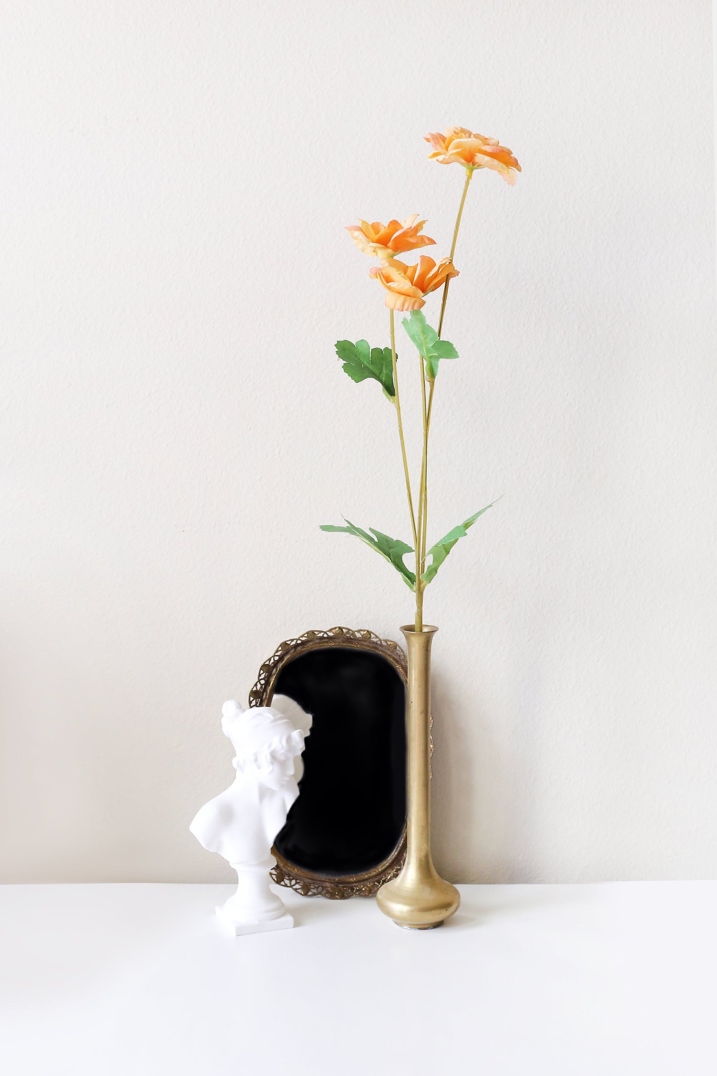Official Key Items Artificial Flowers - Orange Gardenias