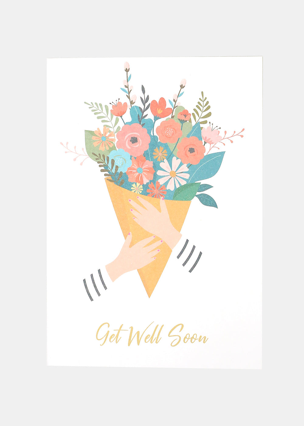 Get Well Soon Flowers Greeting Card 1