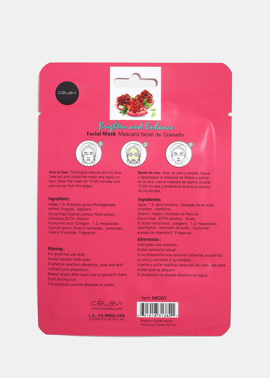 Pomegranate Brighten & Enhance Facial Sheet Mask