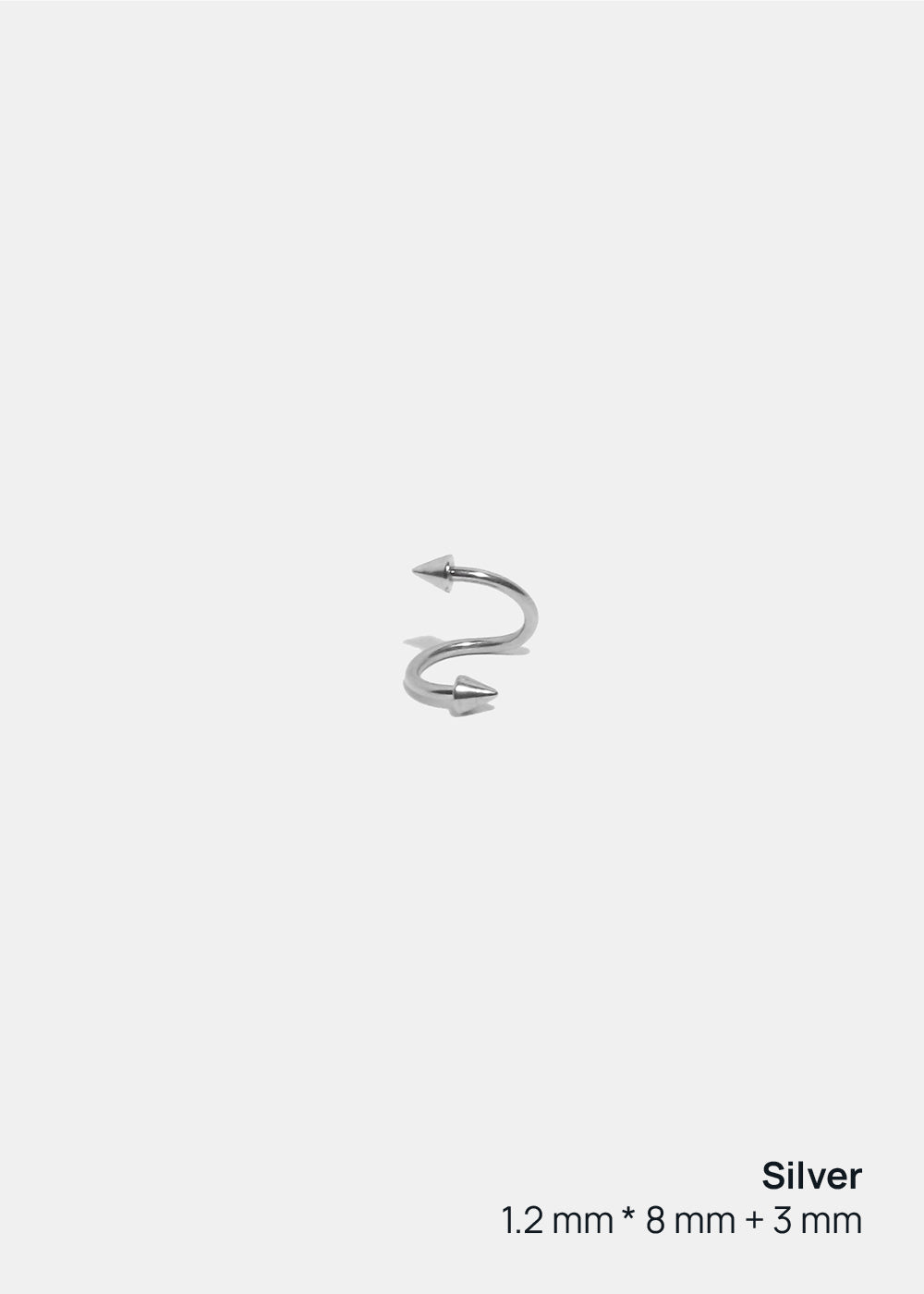 Miss A Body Jewelry - Spiked Spiral Hoop Earring