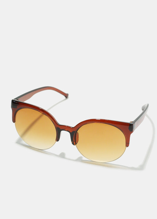 A+ Polarized Semi Rimless Frame Sunglasses