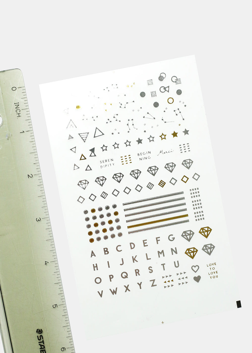 Modern Deco Nail Art Sticker Sheet
