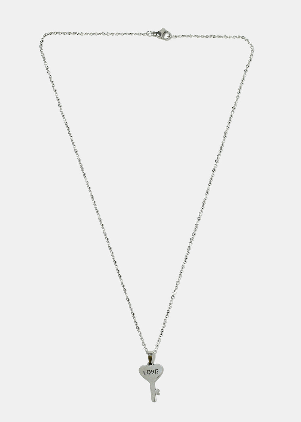 Love Heart Key Necklace