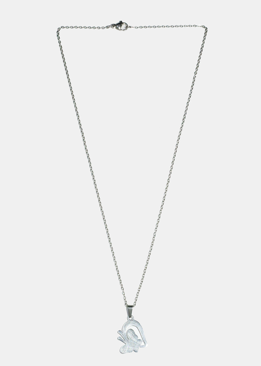 Butterfly & Half Heart Necklace