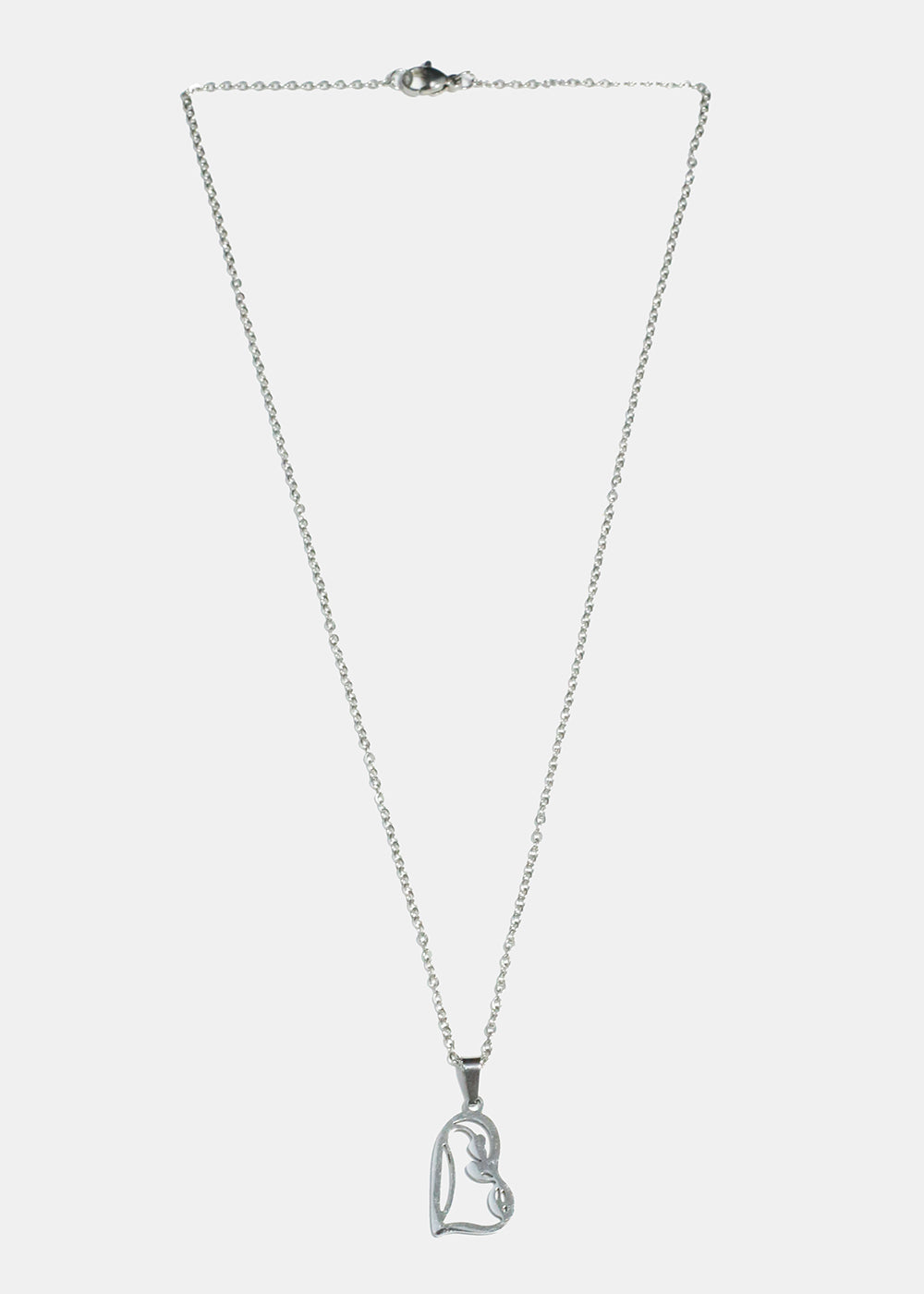 Flower and Heart Necklace