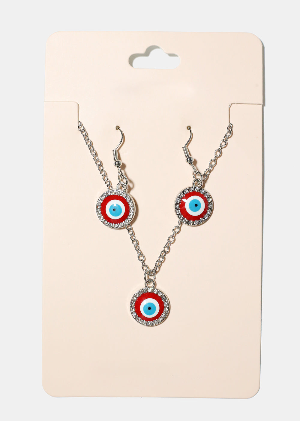 Evil Eye & Necklace Earring Set