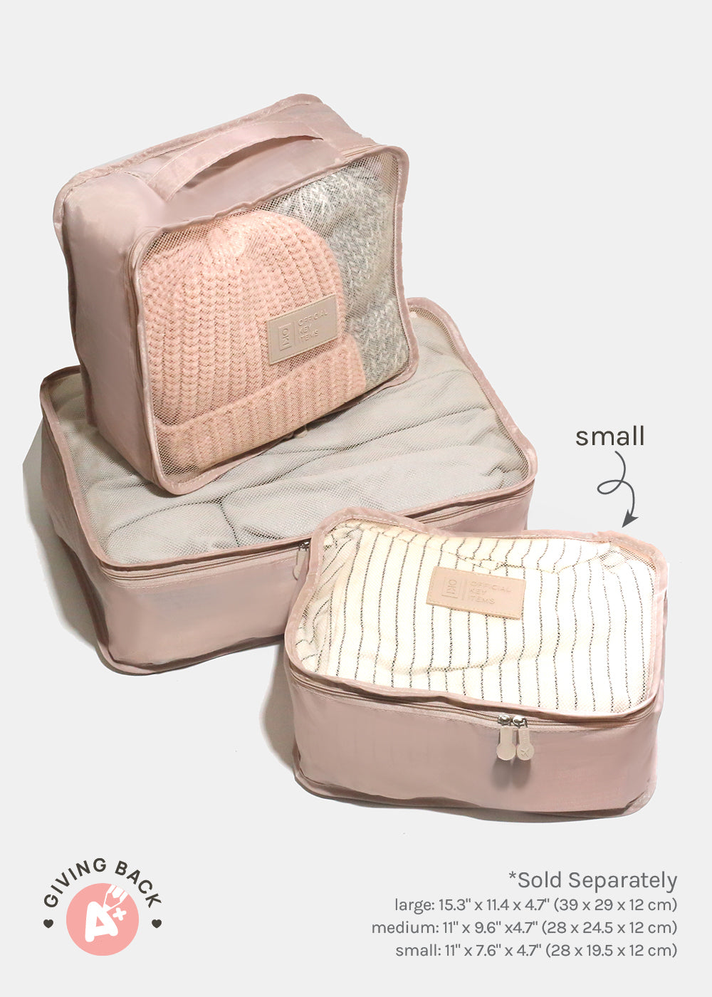 Official Key Items Travel Packing Cube- Small