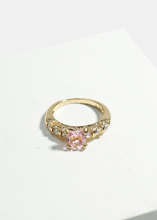 Heart Rhinestone Ring