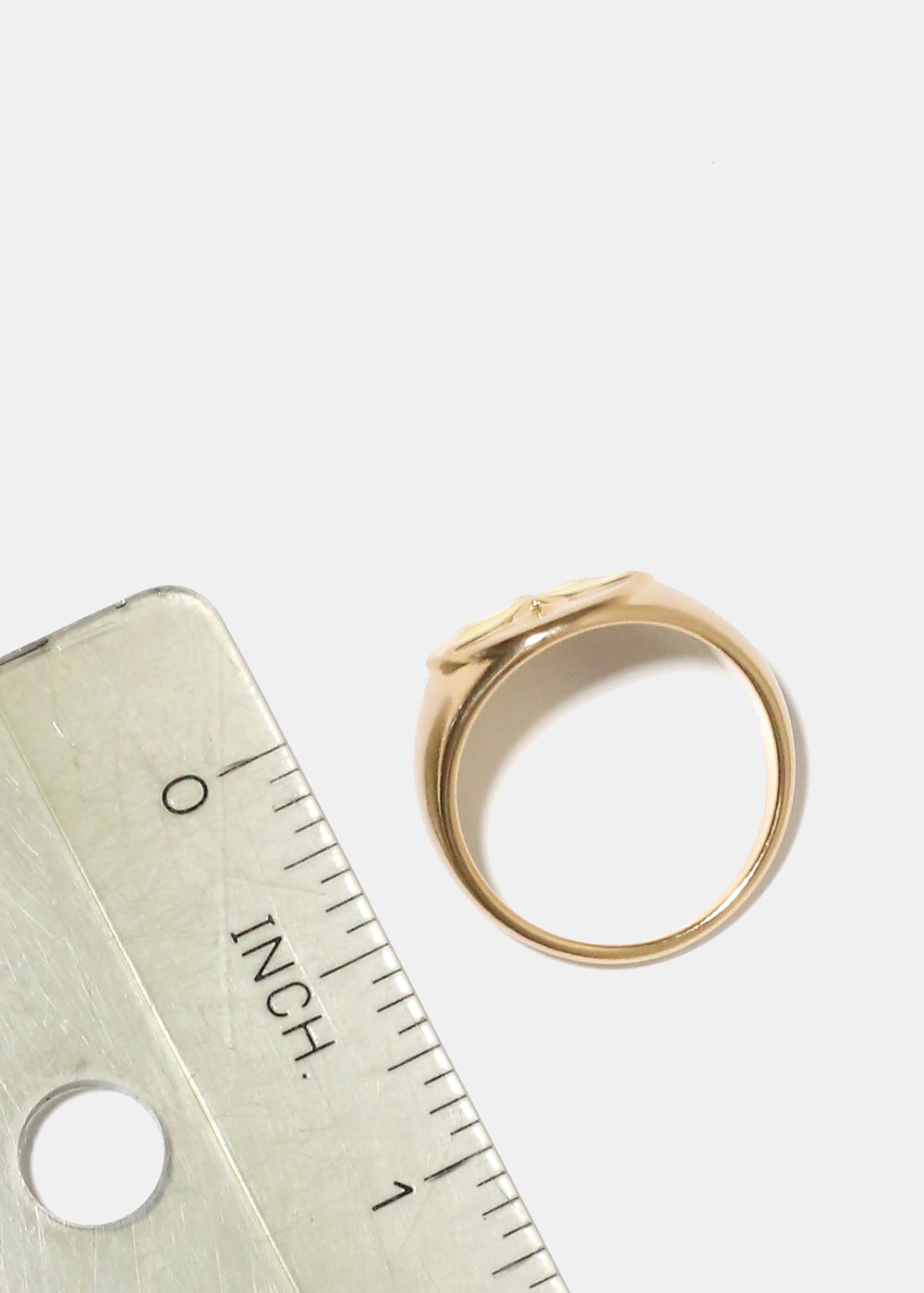 Gold Enamel Butterfly Ring