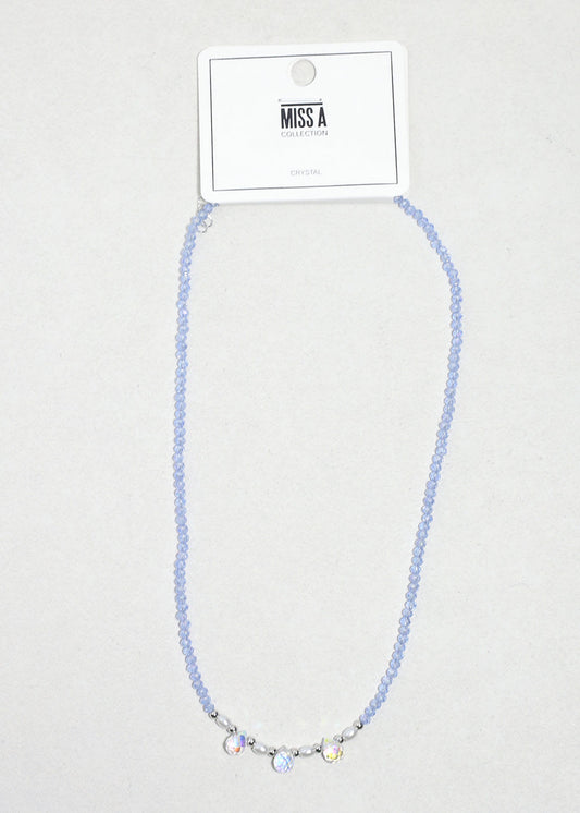 Iris Glow Crystal Beaded Necklace