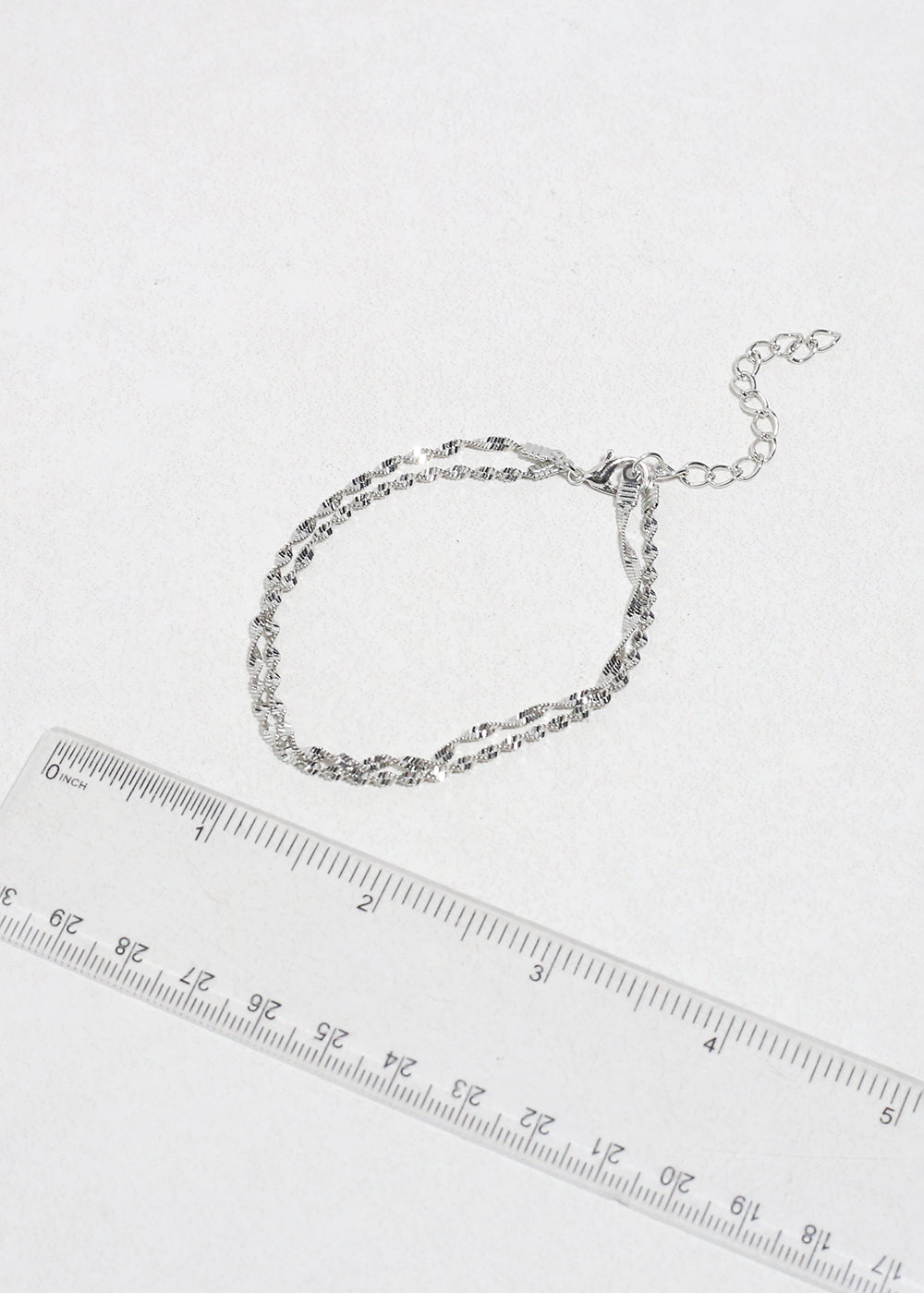 Twisted Silver Chain Bracelet