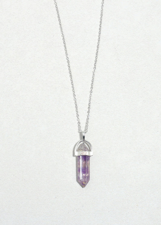 Aura Crystal Point Pendant Necklace