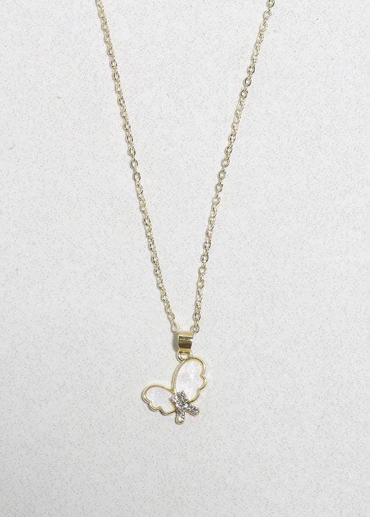 Flutter Gleam Butterfly Necklace