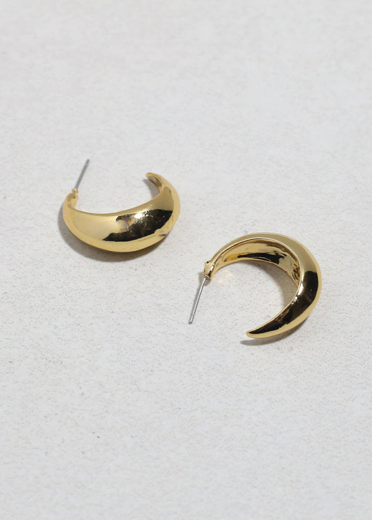 Luna Curve Half Moon Earrings