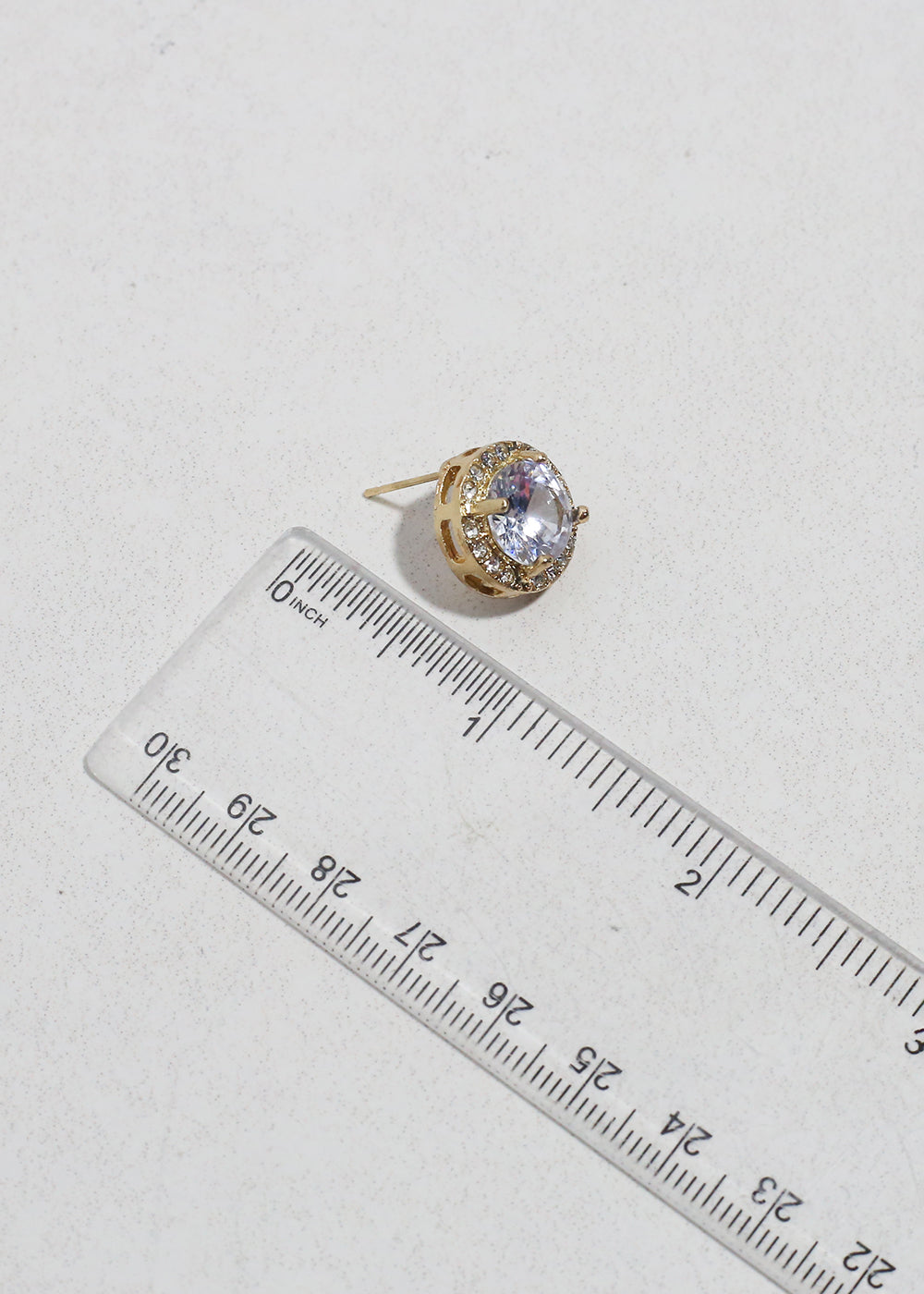 Round Halo Stud Earrings