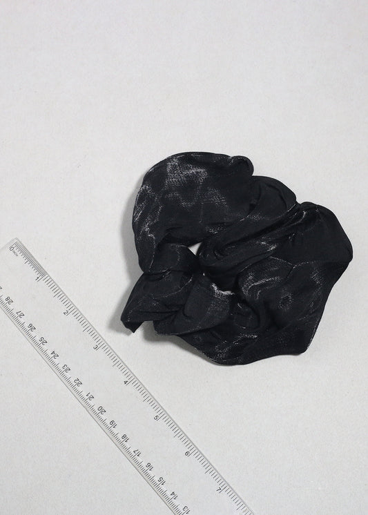 Midnight Luxe Satin Oversized Hair Scrunchie