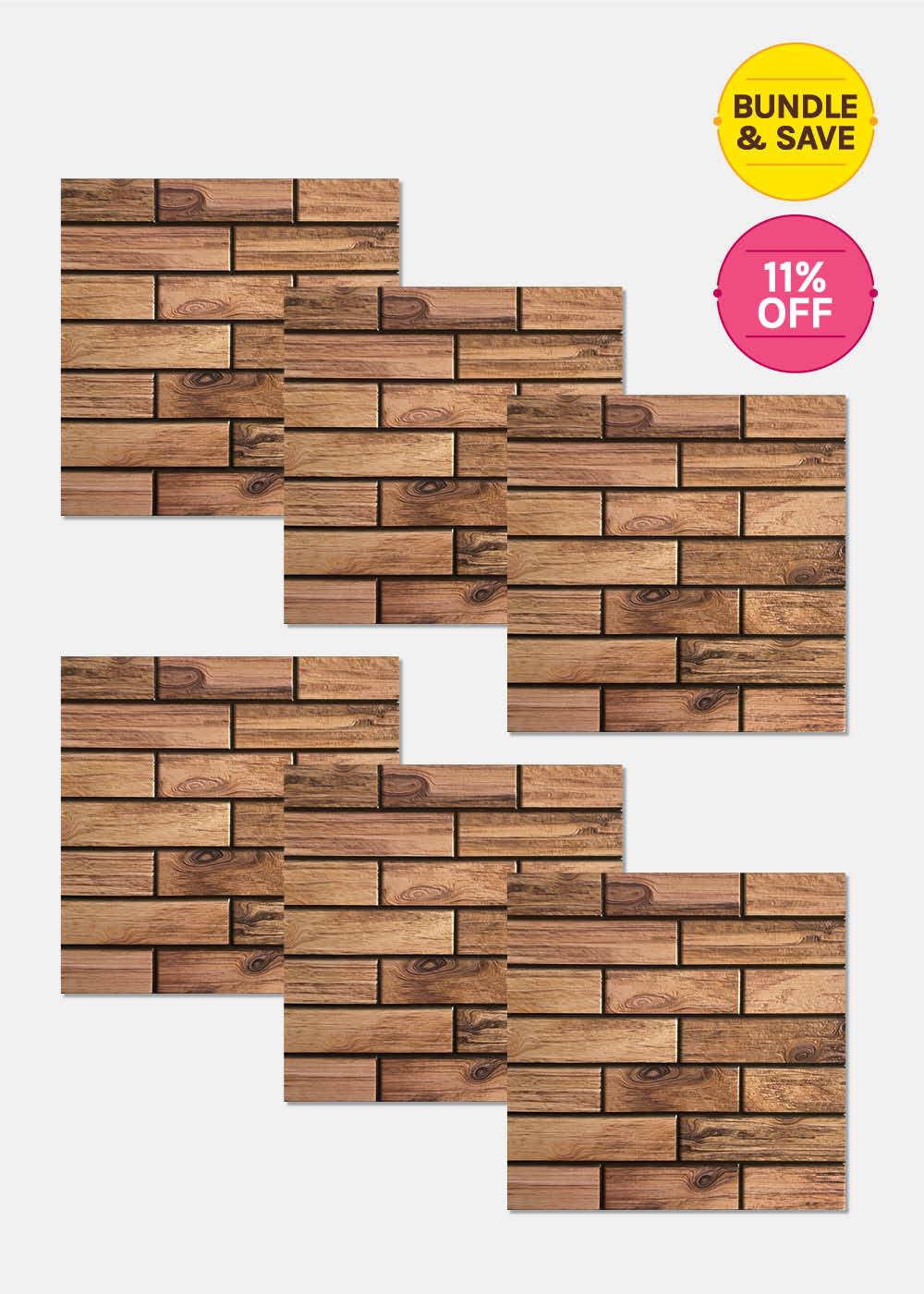 Official Key Item Wall Tiles- Wood Bricks
