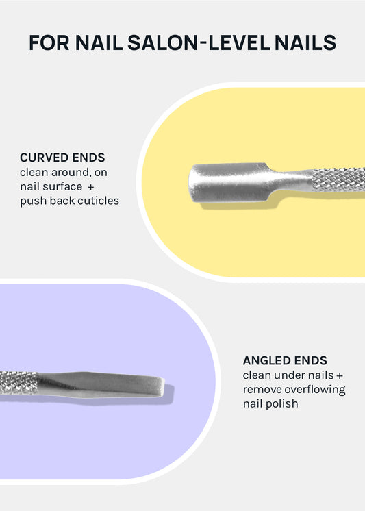 AOA Dual-Ended Cuticle Pusher + Nail Cleaner