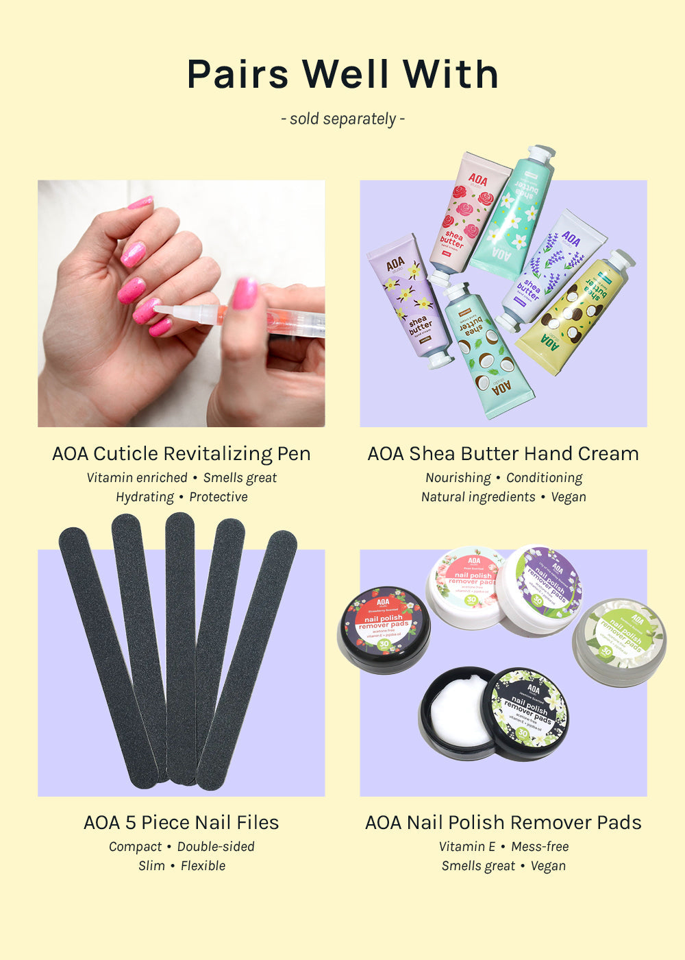 AOA Dual-Ended Cuticle Pusher + Nail Cleaner