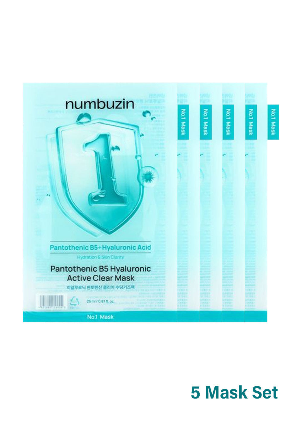 numbuzin No. 1 Pantothenic B5 Hyaluronic Active Clear Mask