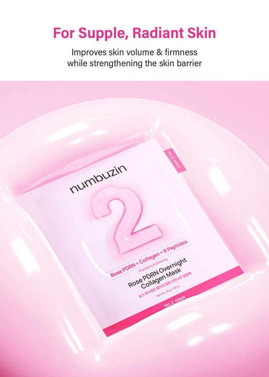 numbuzin No. 2 Rose PDRN Overnight Collagen Mask