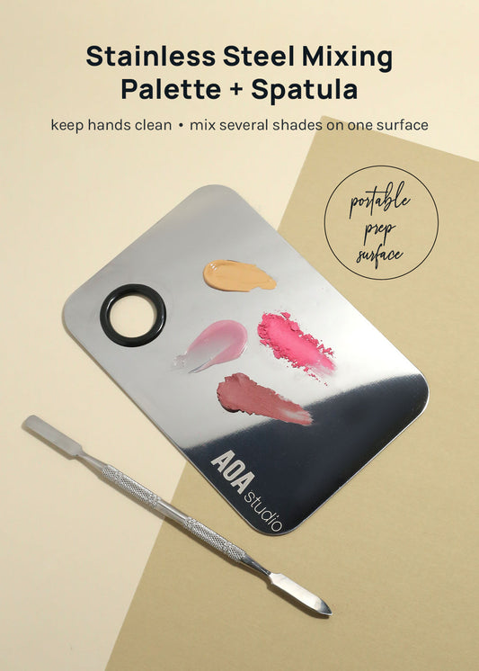 A+ Stainless Steel Mixing Palette and Spatula
