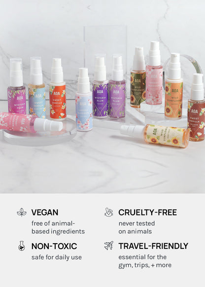 AOA Lotion, Shower Gel & Body Mist - Wisteria Plum