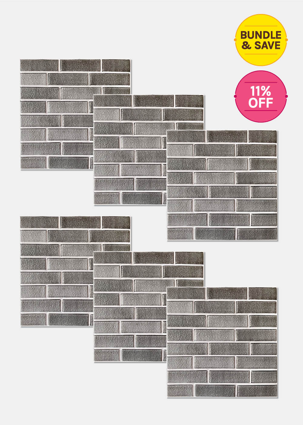 Official Key Item Wall Tiles- Grey Brick