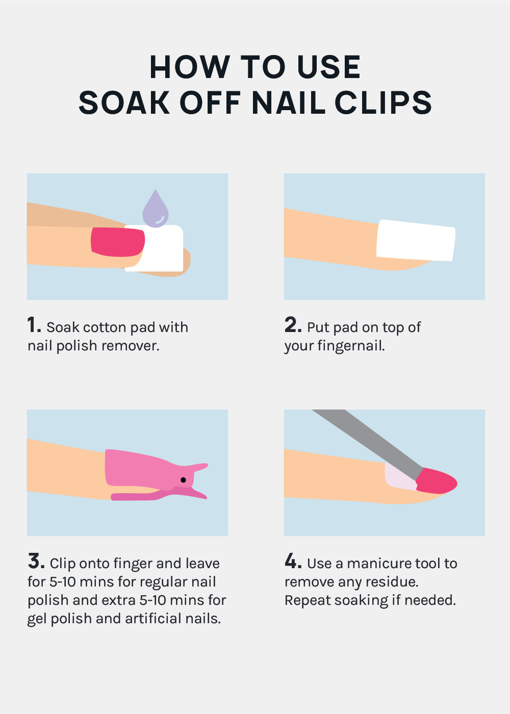 AOA Soak Off Nail Polish Remover Clips (5 pcs)