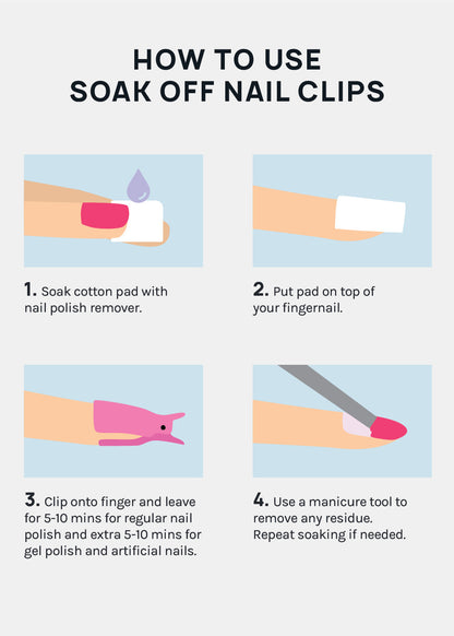 AOA Soak Off Nail Polish Remover Clips (5 pcs)