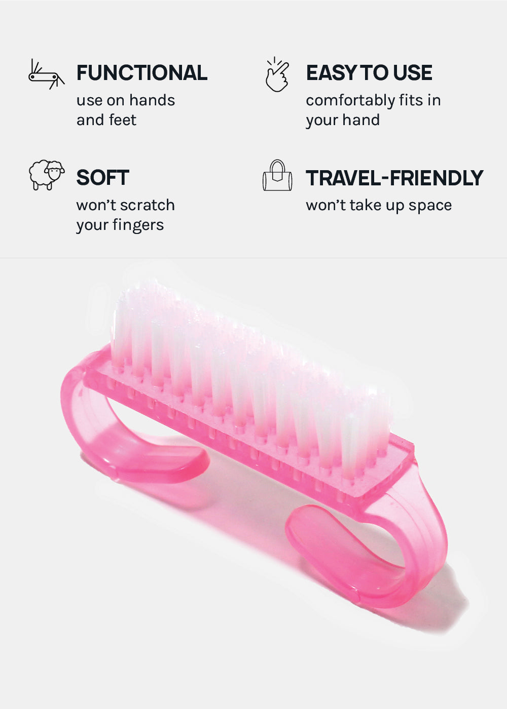 AOA Manicure Nail Cleaning Brush