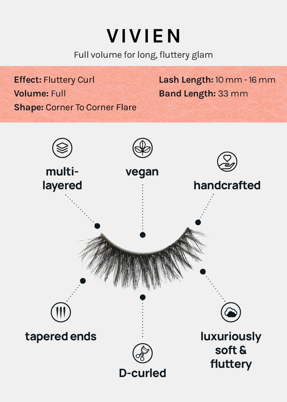 D-LUX Curl Premium Faux Mink Lashes - Vivien