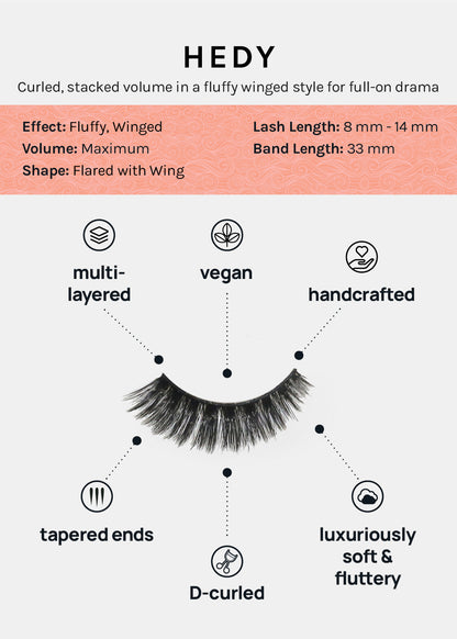D-LUX Curl Premium Faux Mink Lashes - Hedy
