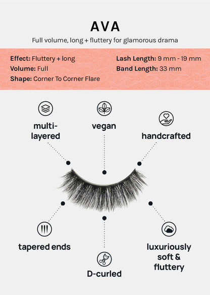 D-LUX Curl Premium Faux Mink Lashes - Ava